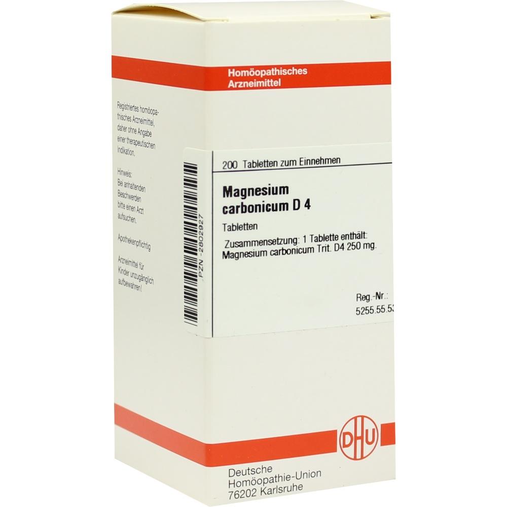 MAGNESIUM CARBONICUM D 4 Tabletten 200 St Tabletten