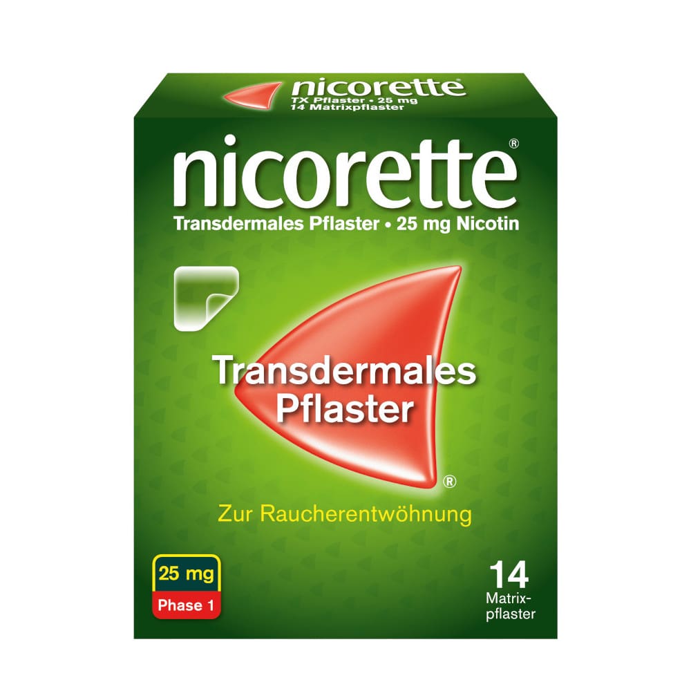 nicorette Nikotinpflaster mit 25 mg Nikotin zur Raucherentwöhnung