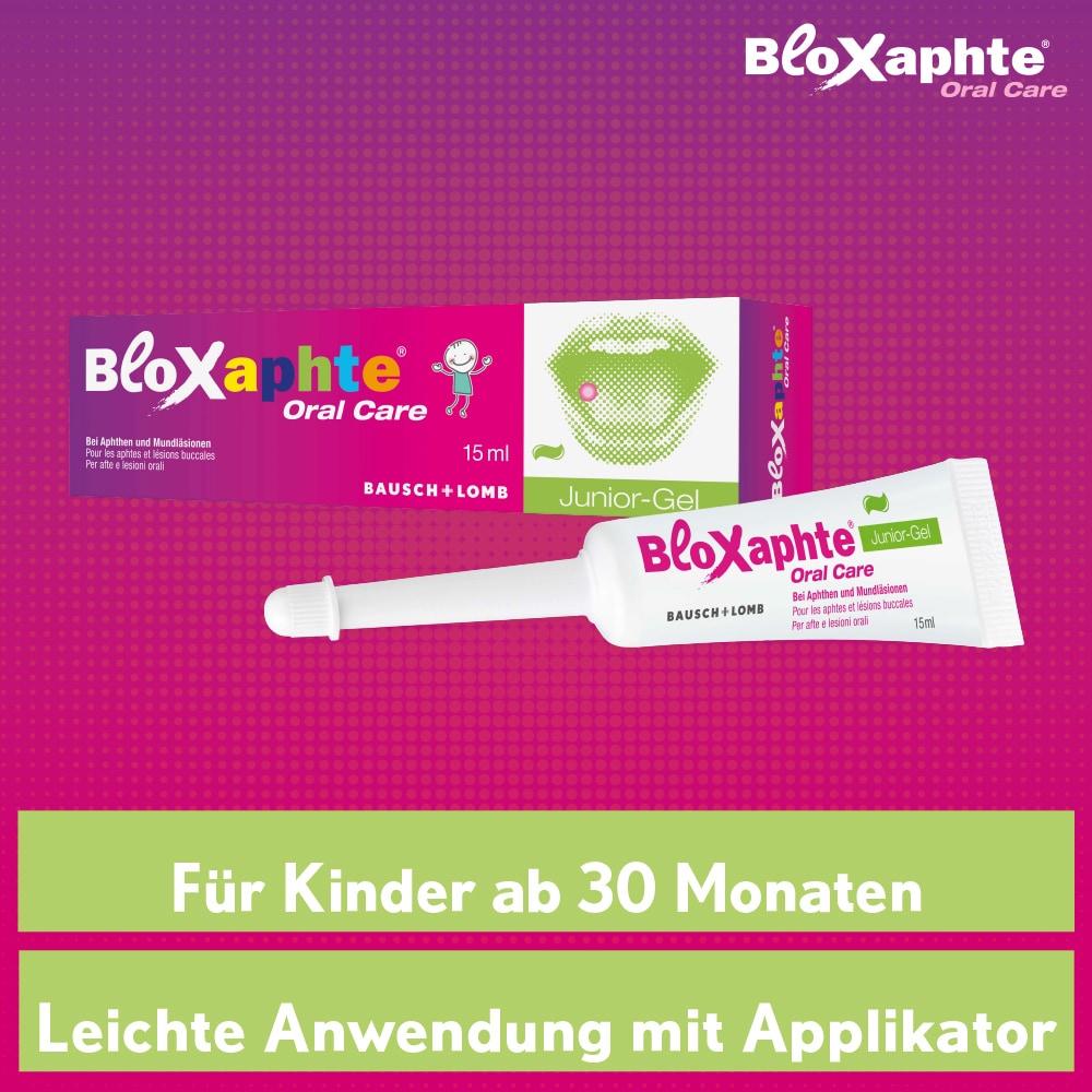 Bloxaphte Oral Care Junior-Gel bei Verletzungen im Mund 15 ml Gel
