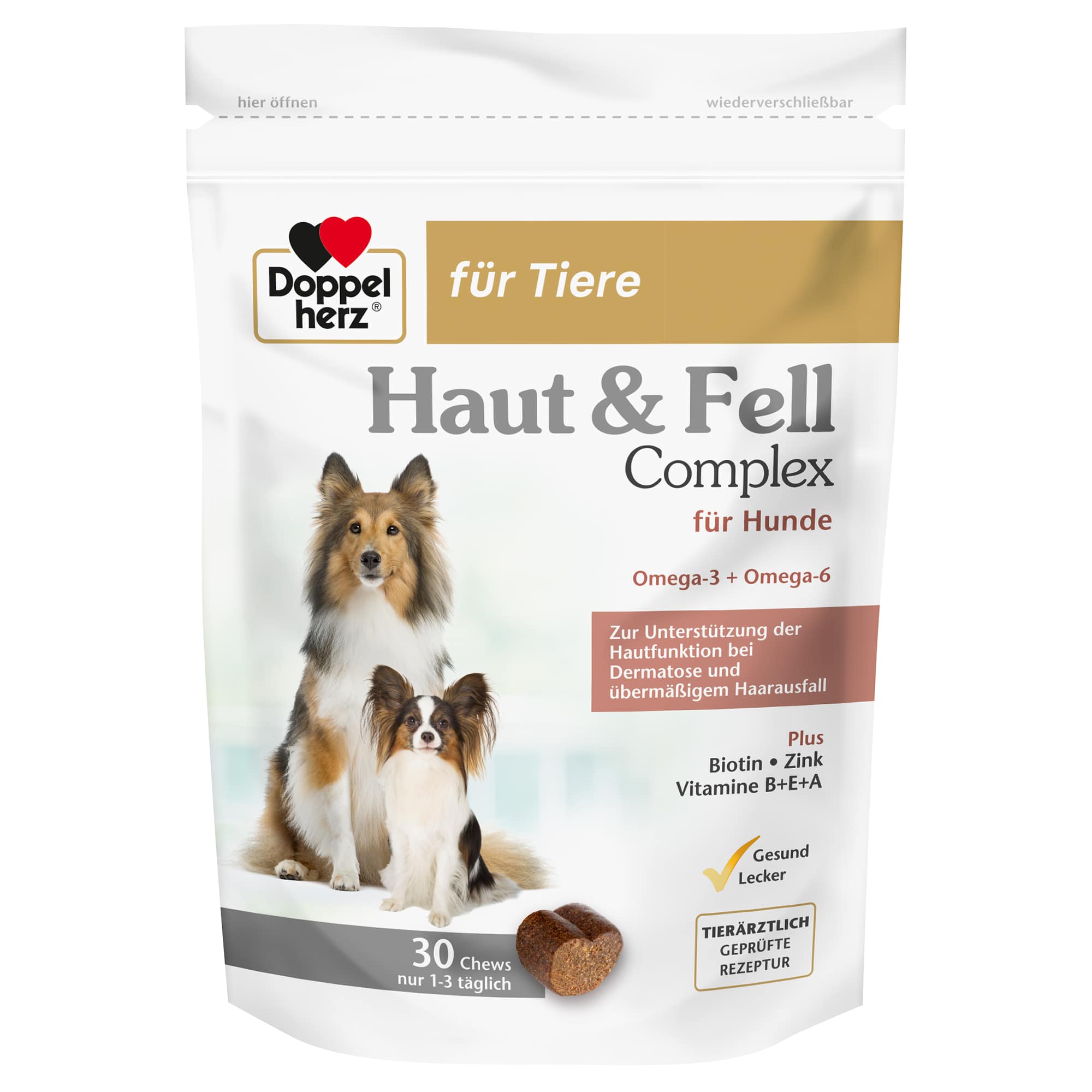 Doppelherz Haut & Fell Complex für Hunde 30 St Kautabletten