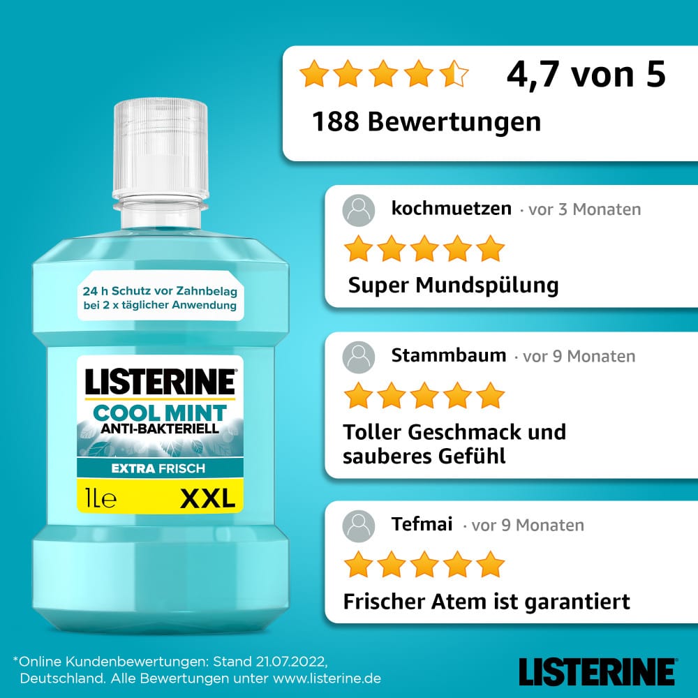 LISTERINE Cool Mint 1 Liter 1 l Lösung