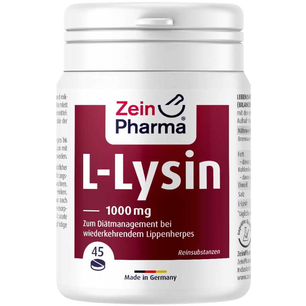 Zein Pharma L-Lysin 1000 mg  45 St Kautabletten