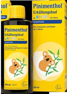 Pinimenthol Erkältungsbad für Kinder ab 2 Jahren - mit Eucalyptusöl 190 ml Bad