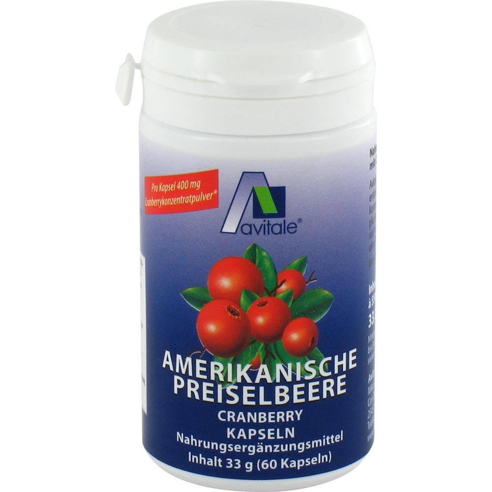 Avitale PREISELBEERE amerikanisch 400 mg Kapseln 60 St Kapseln