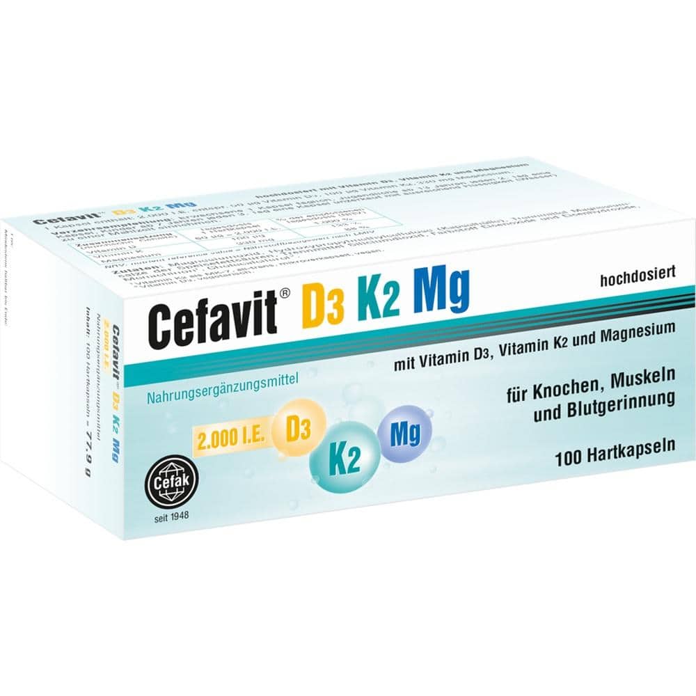 Cefavit D3 K2 Mg 2.000 I.E. 100 St Hartkapseln