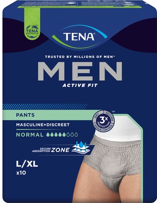 TENA MEN ACTIVE FIT PANTS NORMAL L/XL 10 St