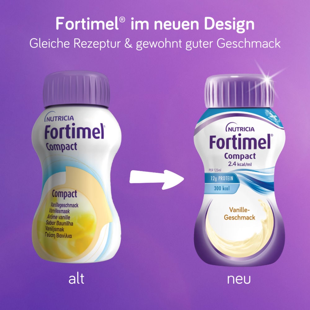 Fortimel Compact 2.4 Trinknahrung Vanille 4X125 ml Flüssigkeit