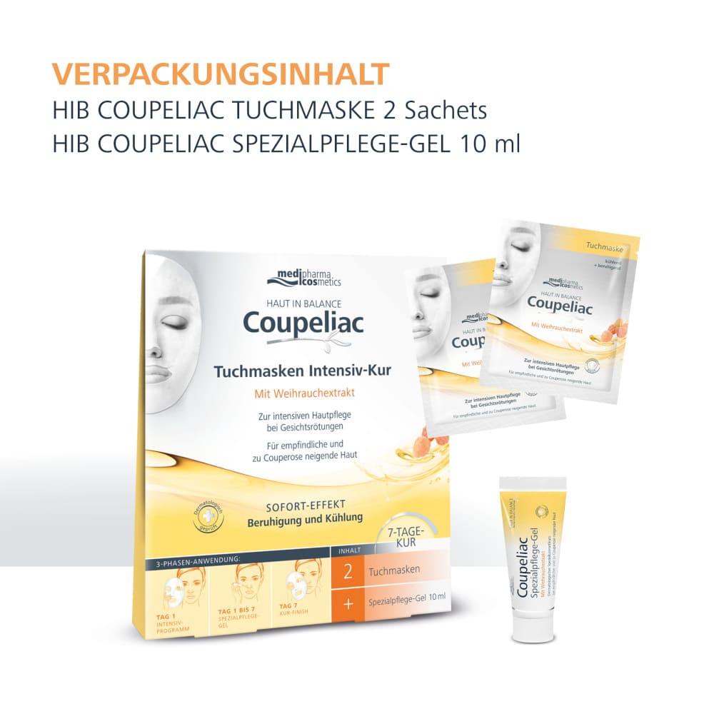 HAUT IN BALANCE Coupeliac Tuchmasken Intensiv-Kur  1 St