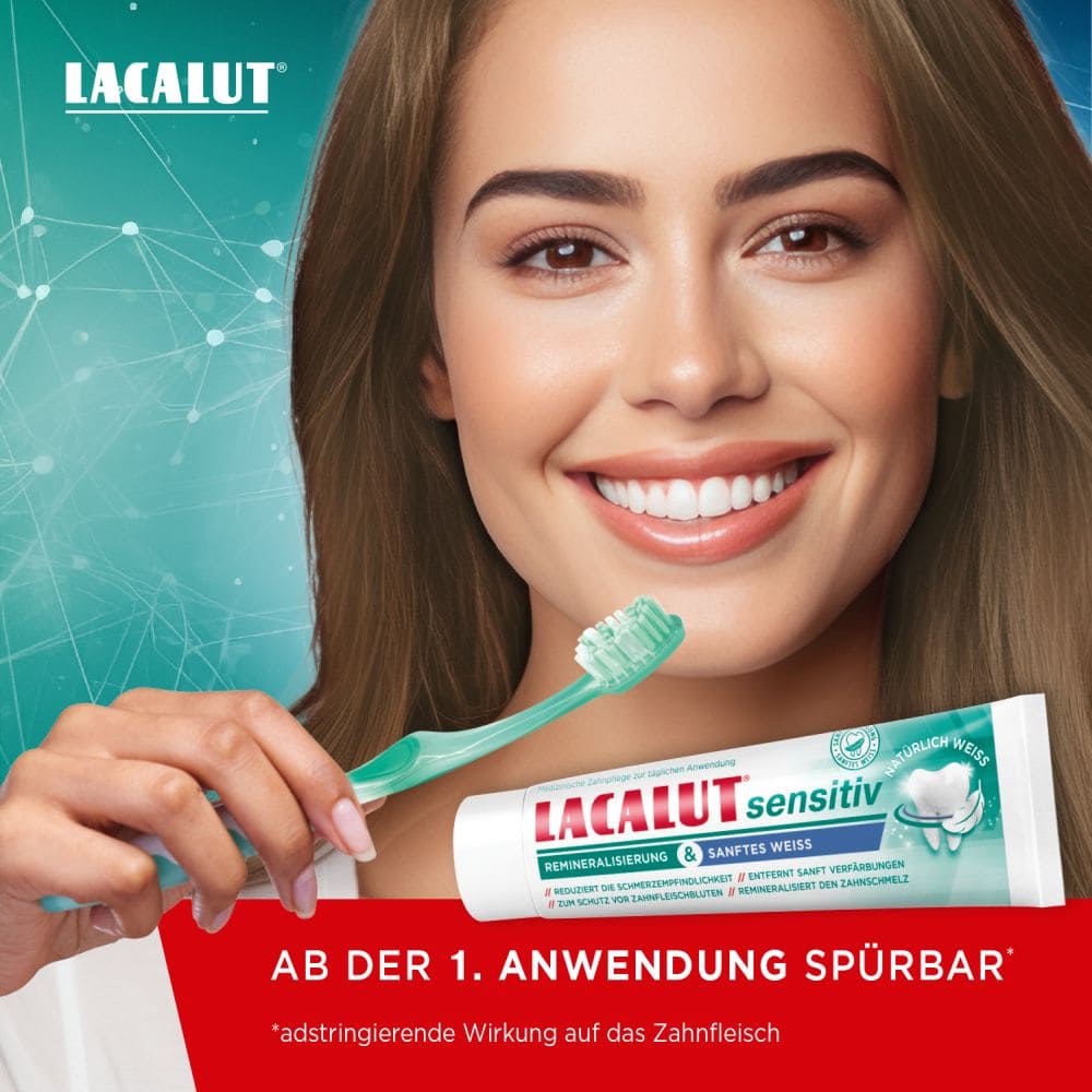 LACALUT sensitiv REMINERALISIERUNG & SANFTES WEISS 75 ml Zahncreme
