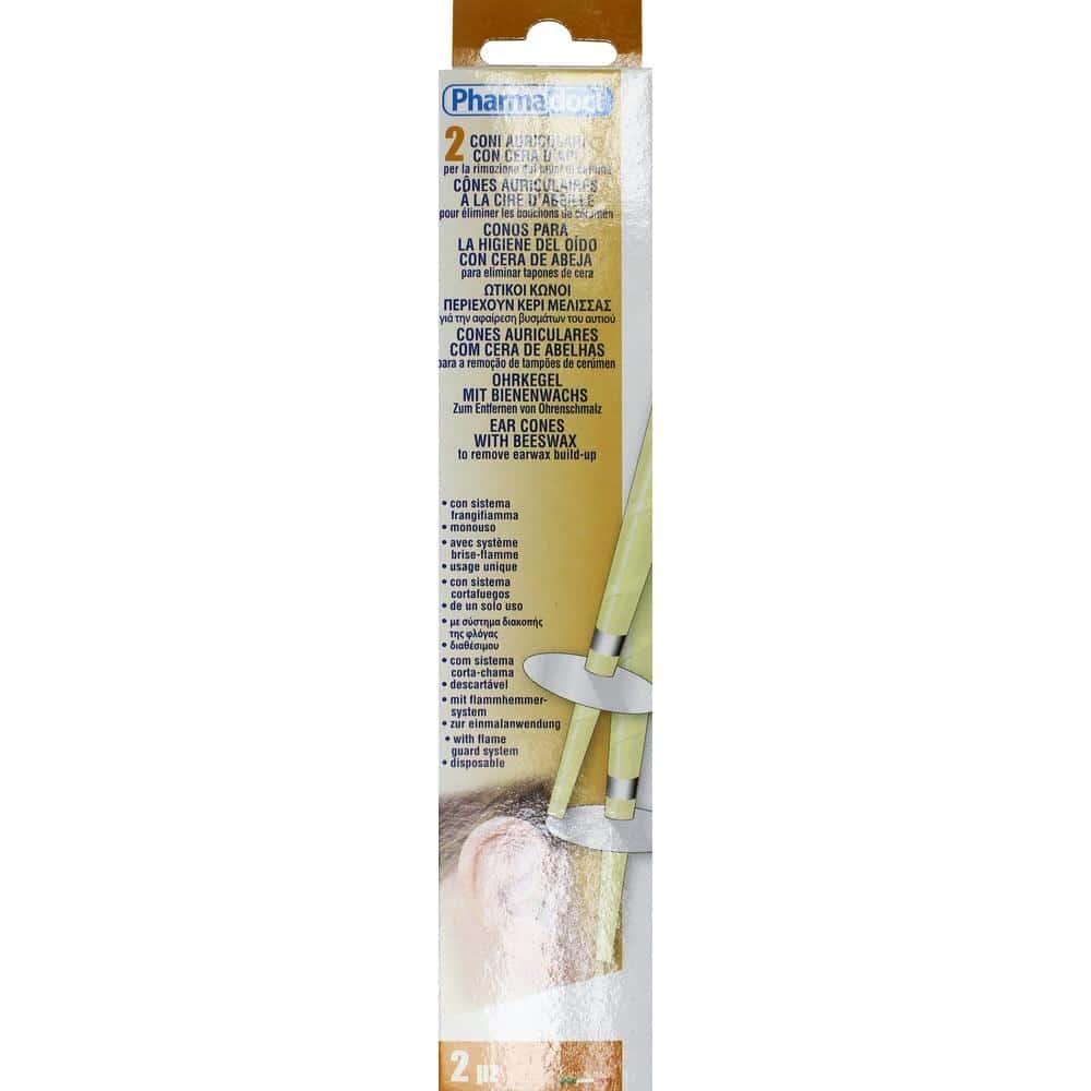 OHRENKERZEN konisch mit Bienenwachs 2 St