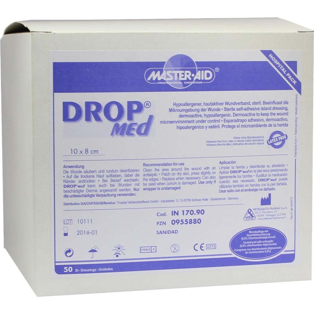 DROP med 8x10 cm Wundverband steril Master Aid 50 St Verband