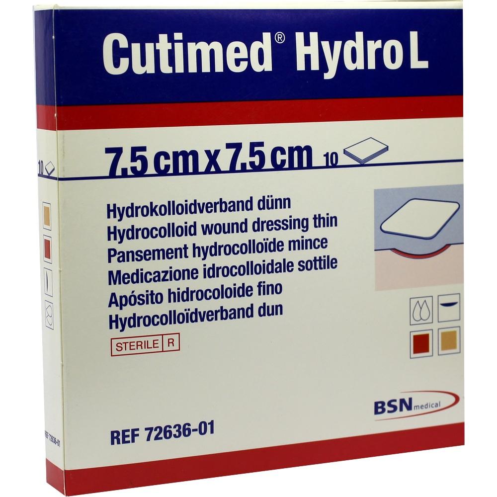 CUTIMED Hydro L Hydrok.Ver.7,5x7,5 cm dünn 10 St Kompressen