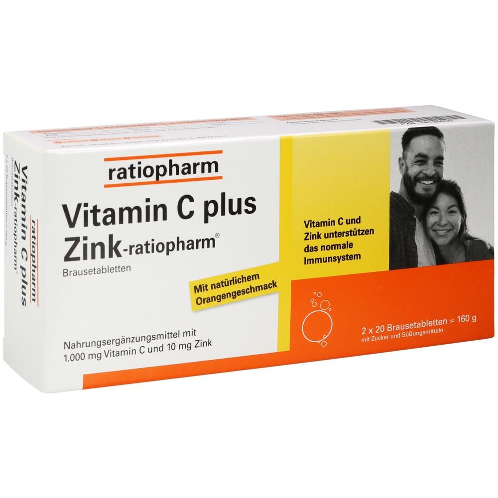 Vitamin C plus Zink-ratiopharm 40 St Brausetabletten