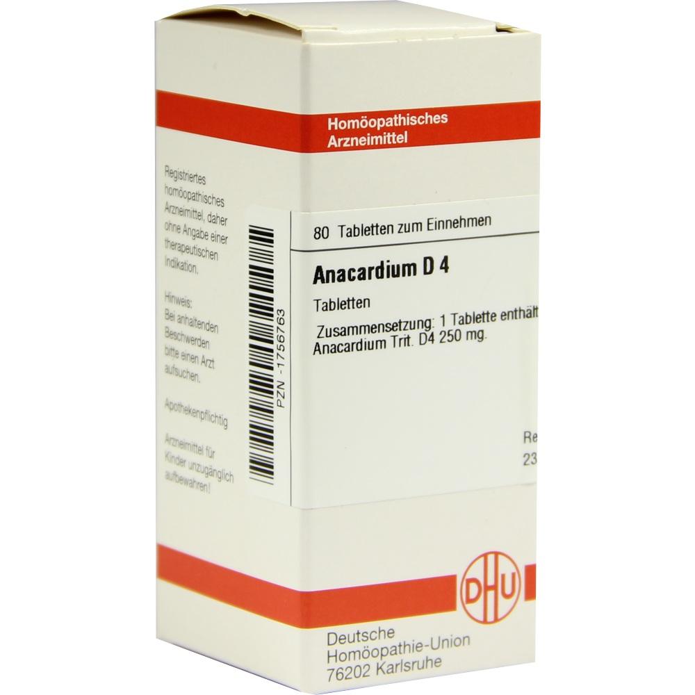 ANACARDIUM D 4 Tabletten 80 St Tabletten