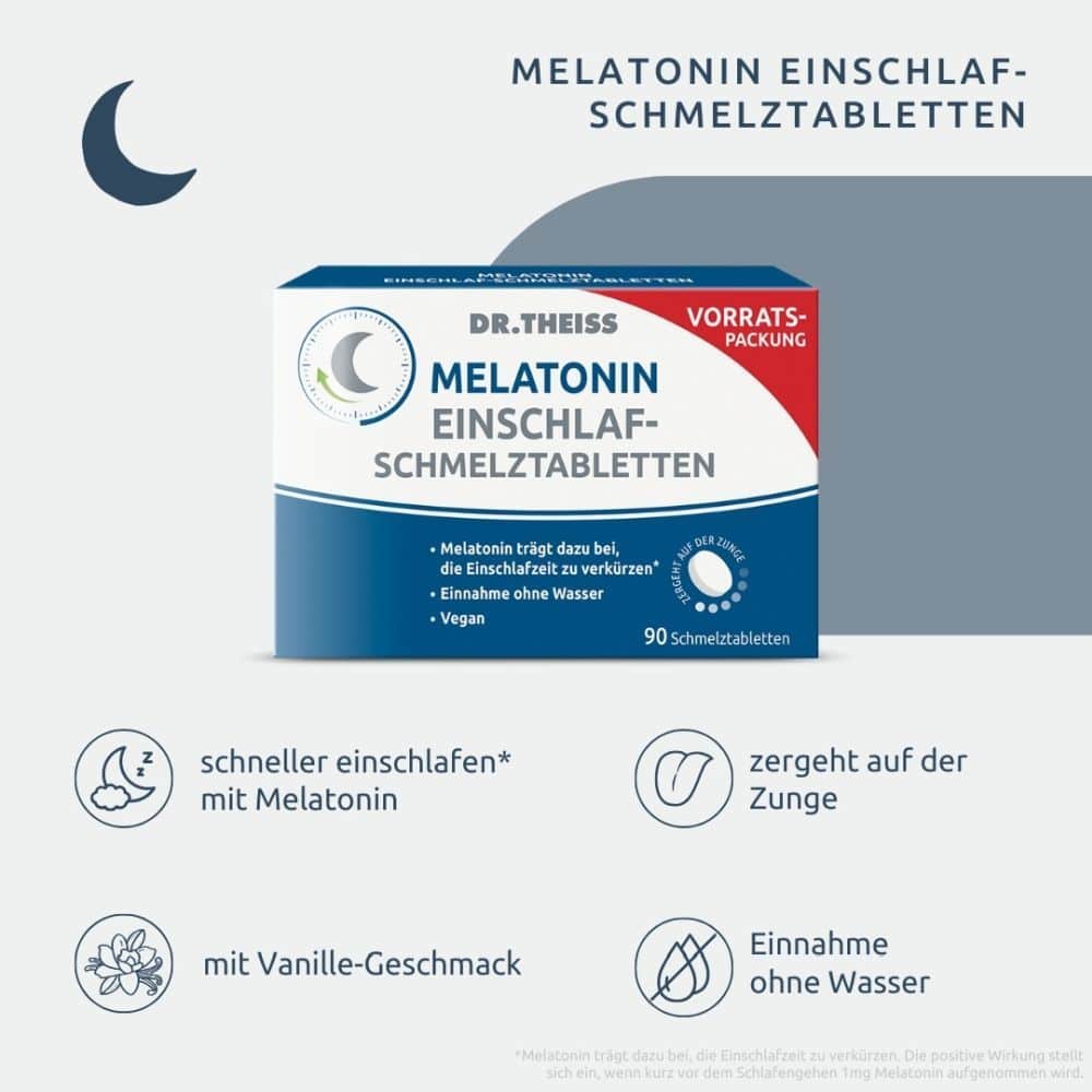 DR. THEISS MELATONIN EINSCHLAF-SCHMELZTABLETTEN 90 St Schmelztabletten