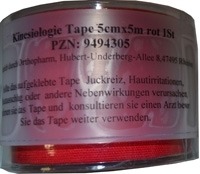 KINESIOLOGIE Tape 5 cmx5 m rot 1 St