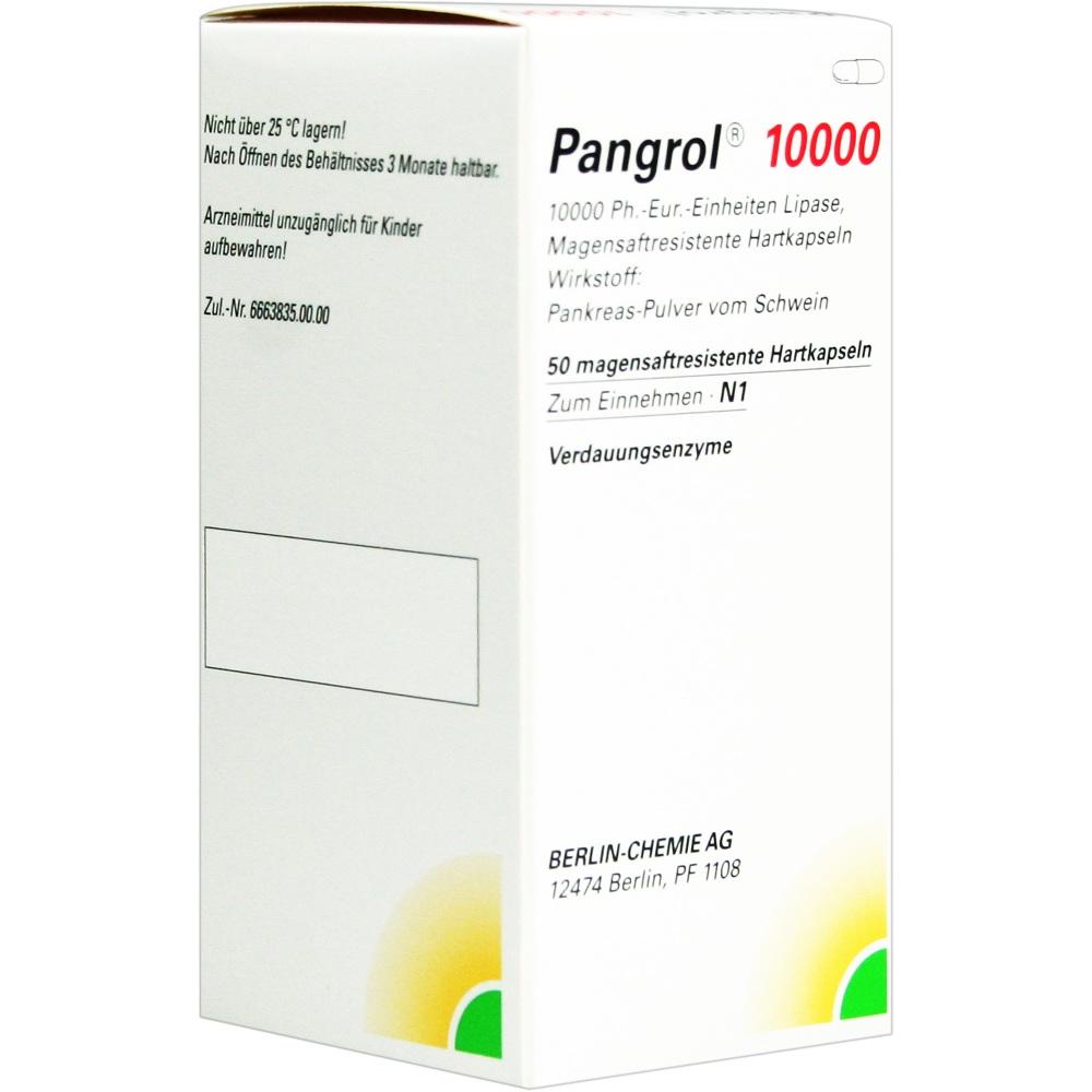 Pangrol 10000 50 St Hartkapseln mit magensaftresistent überzogenen Pellets