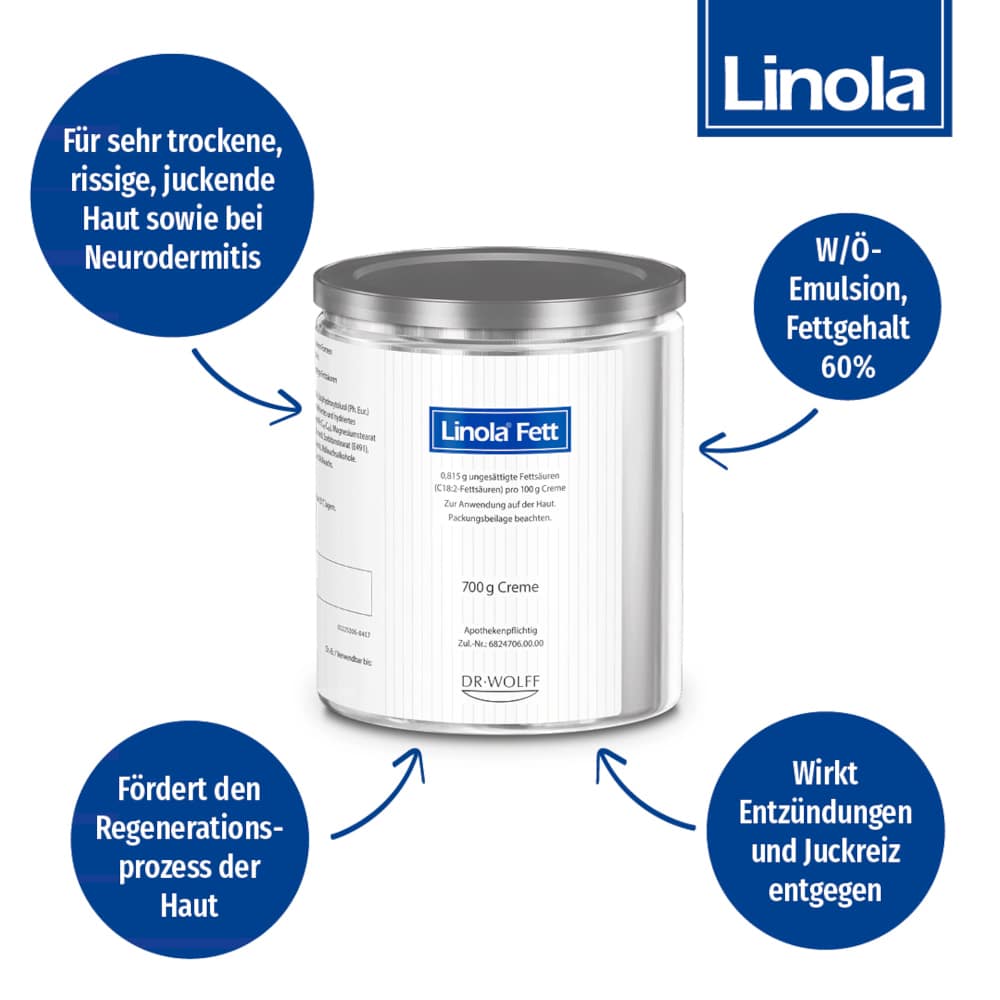 Linola Fett - bei Neurodermitis 700 g Creme