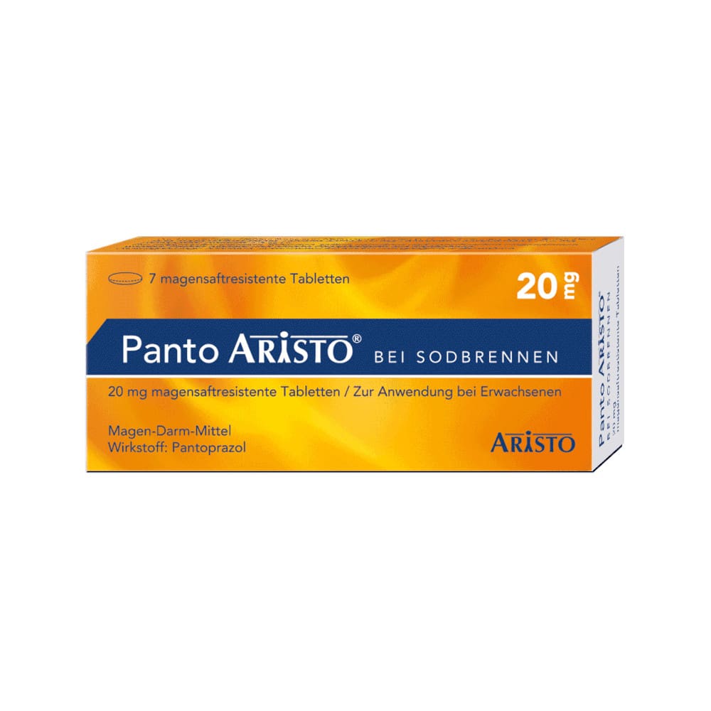 Panto Aristo bei Sodbrennen 20mg 7 St Tabletten magensaftresistent