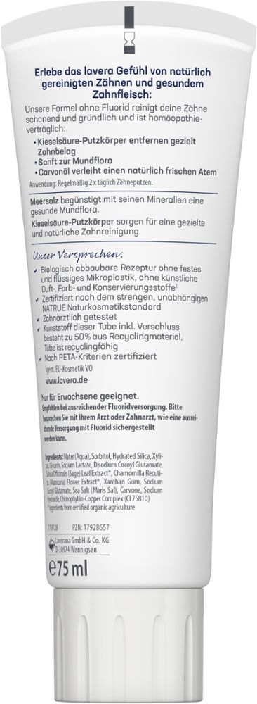 lavera ZAHNGEL NEUTRAL 75 ml Zahncreme