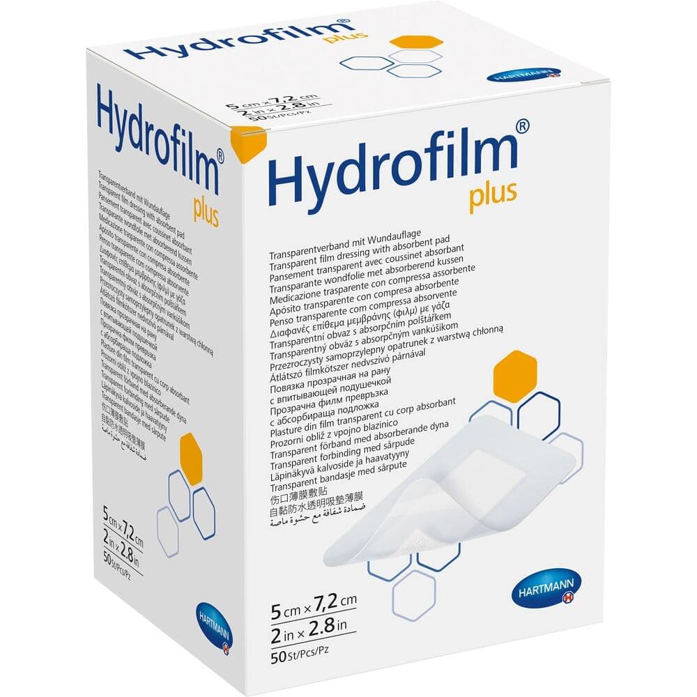 HYDROFILM Plus Transparentverband 5x7,2 cm 50 St Verband