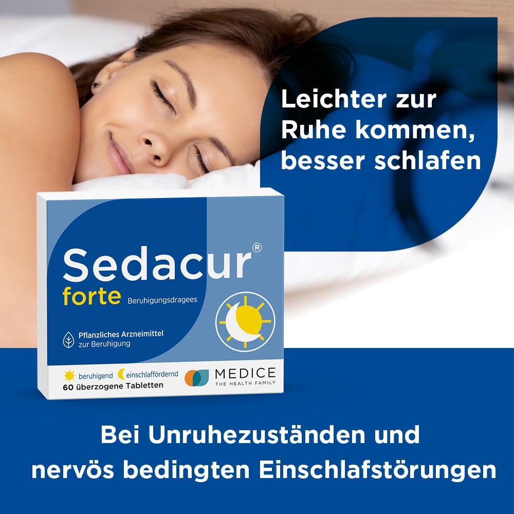 Sedacur forte bei Einschlafstörungen & Unruhezuständen 60 St Überzogene Tabletten