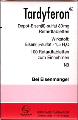 Tardyferon Depot-Eisen(II)-sulfat 80mg 100 St Retard-Tabletten