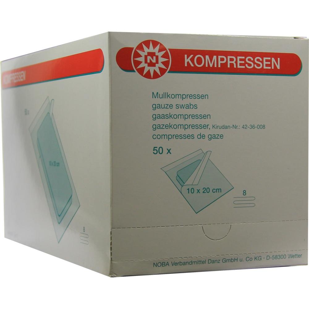MULLKOMPRESSEN 10x20 cm steril 8fach 50X2 St Kompressen
