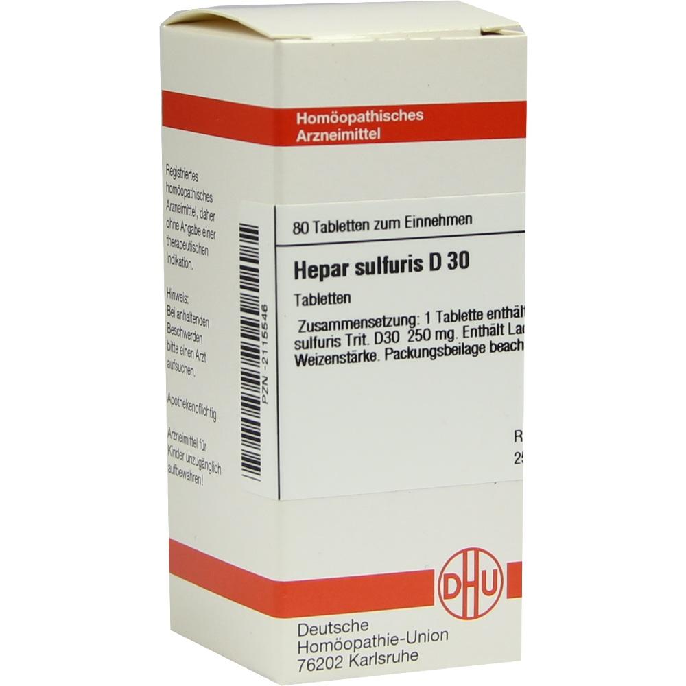 HEPAR SULFURIS D 30 Tabletten 80 St Tabletten