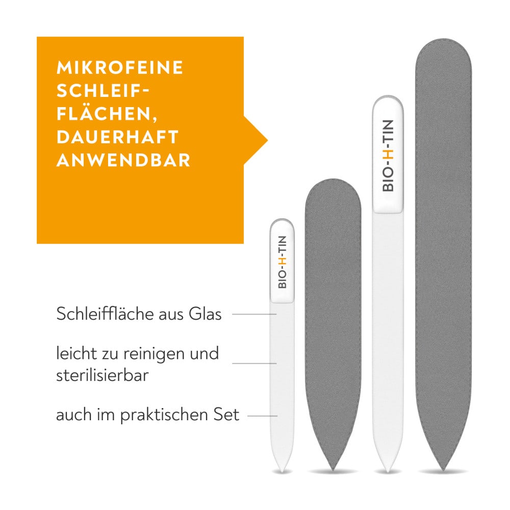 BIO-H-TIN Schonende Glas-Nagelfeile Set 1 St
