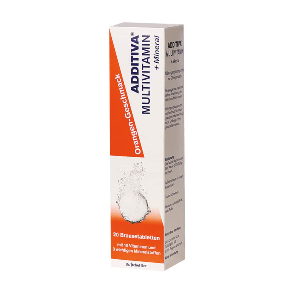 ADDITIVA Multivitamin + Mineral Orangengeschmack  20 St Brausetabletten