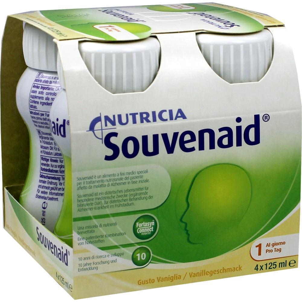 NUTRICIA Souvenaid Trinknahrung Vanillegeschmack 4X125 ml Flüssigkeit