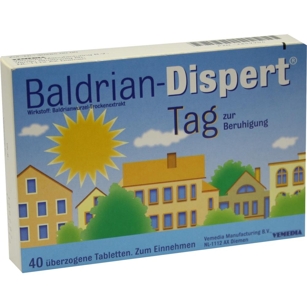 Baldrian-Dispert Tag zur Beruhigung 40 St Überzogene Tabletten