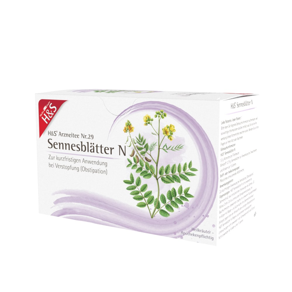 H&S Arzneitee Sennesblätter N Filterbeutel 20X1.0 g Filterbeutel