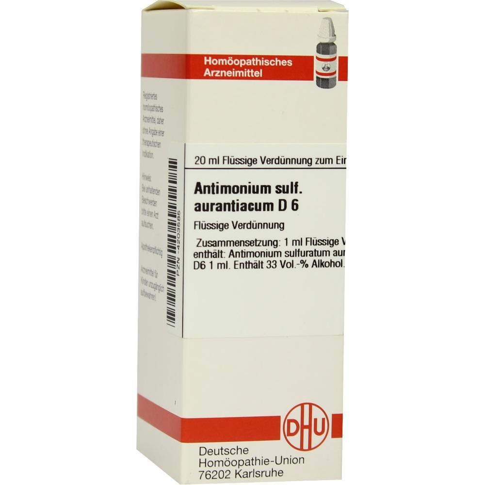 ANTIMONIUM SULFURATUM aurantiacum D 6 Dilution 20 ml Dilution