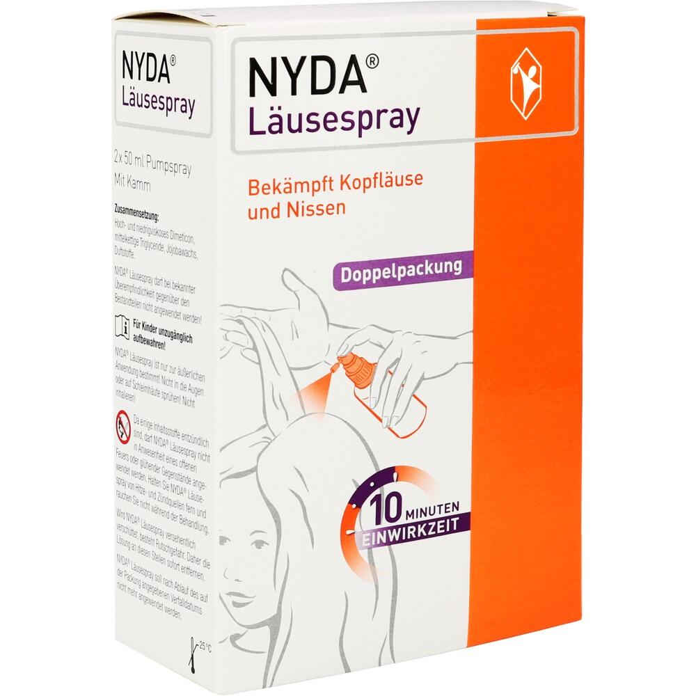 NYDA Läusespray gegen Kopfläuse & Nissen 2x50ml 2X50 ml Pumplösung