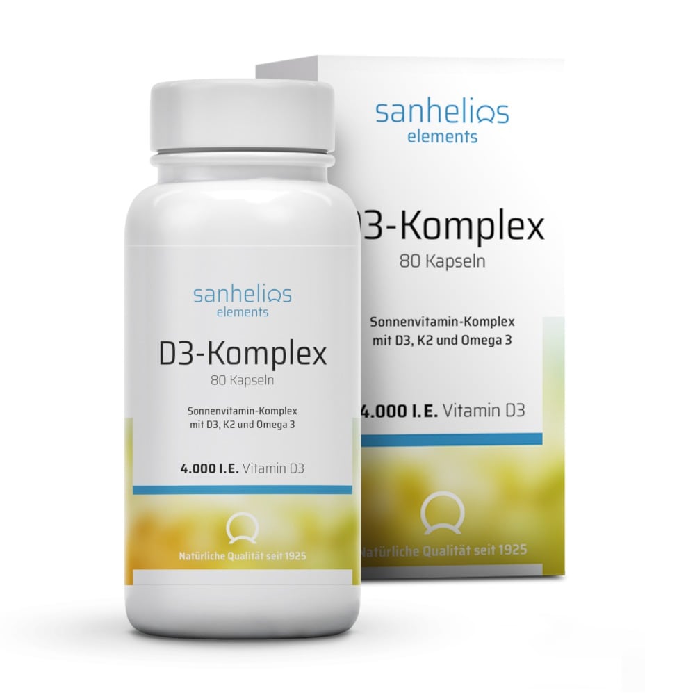 Sanhelios Vitamin D3 mit K2 80 St Kapseln