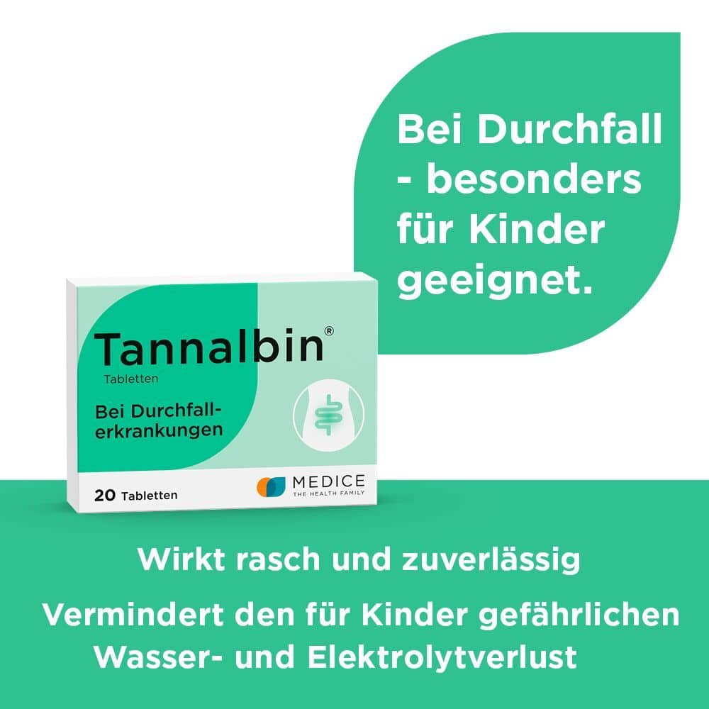 Tannalbin bei Durchfallerkrankungen 20 St Tabletten