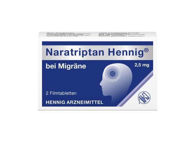 Naratriptan Hennig bei Migräne 2,5mg 2 St Filmtabletten