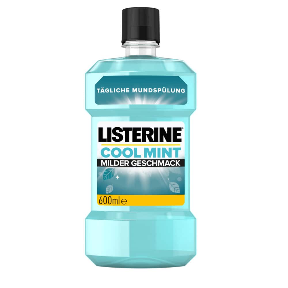 LISTERINE COOL MINT Milder Geschmack Tägliche Mundspülung 600 ml Lösung LISTERINE COOL MINT Milder Geschmack Tägliche Mundspülung 600 ml Lösung