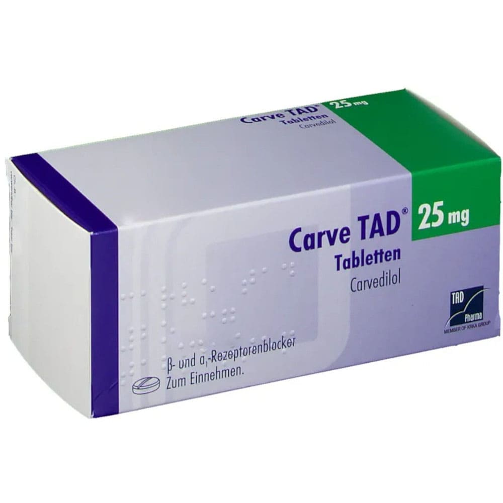 Carve TAD 25mg 100 St Tabletten