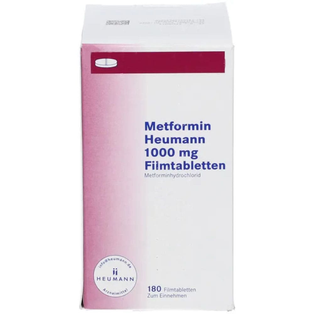 Metformin Heumann 1000 mg Filmtabletten 180 St Filmtabletten