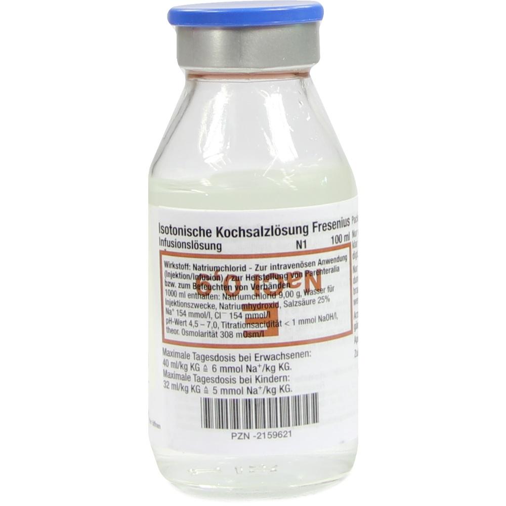 KOCHSALZLÖSUNG 0,9% Glasfl.Fresenius 100 ml Infusionslösung