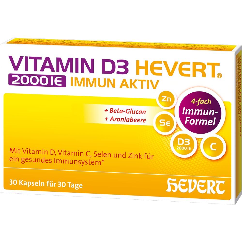 VITAMIN D3 HEVERT 2000IE IMMUN AKTIV 30 St Kapseln