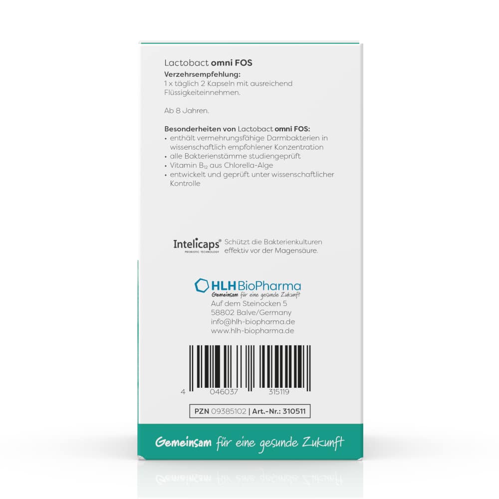 Lactobact omni FOS magensaftresistente Kapseln 60 St Kapseln magensaftresistent