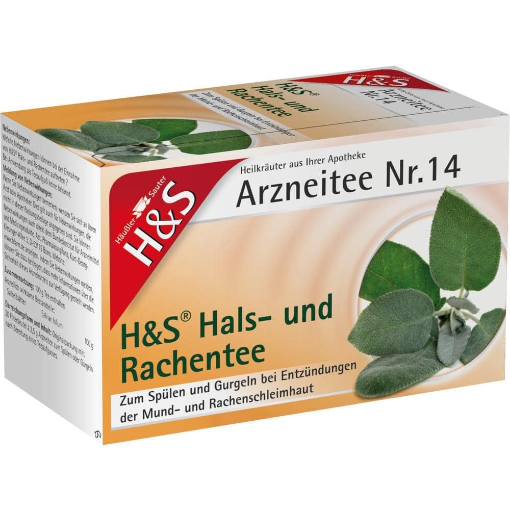 H&S Arzneitee Hals- und Rachentee 20X2.5 g Filterbeutel