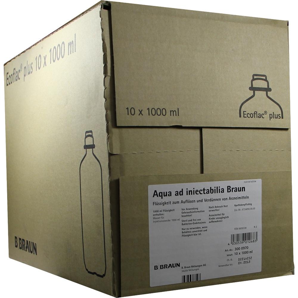 AQUA AD injectabilia Ecoflac Plus Infusionslösung 10X1000 ml Infusionslösung