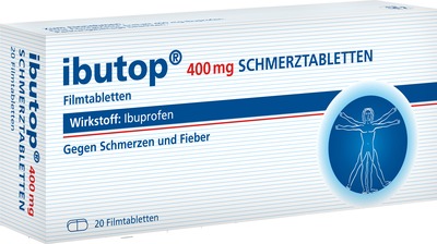 ibutop 400 mg bei Kopfschmerzen, Zahnschmerzen, Regelschmerzen und Fieber 20 St Filmtabletten