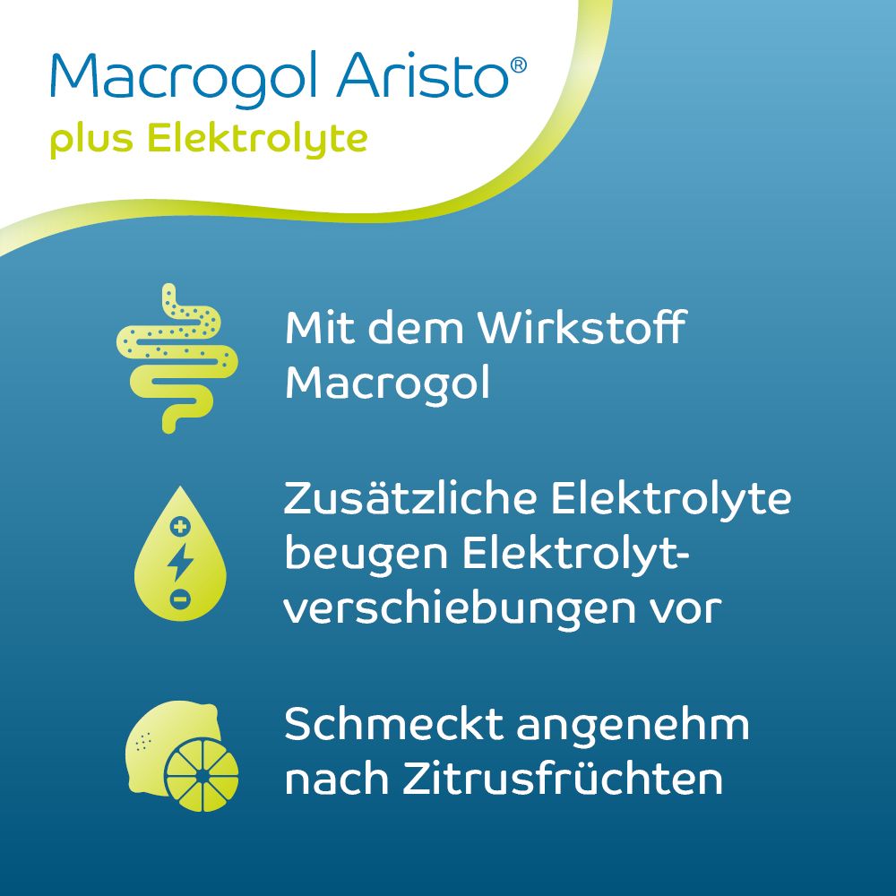 Macrogol Aristo plus Elektrolyte 100 St Pulver zur Herstellung einer Lösung zum Einnehmen