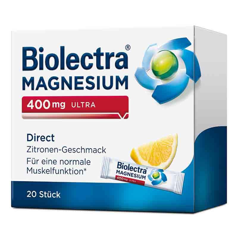 Biolectra MAGNESIUM 400mg ULTRA Direct Zitrone 20 St Pellets